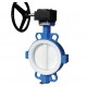 Full PTFE/PFA Line Wafer Butterfly Valve two pc body