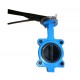 Rubber coated disc lug butterfly valve