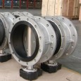ductile iron double flange butterfly valve